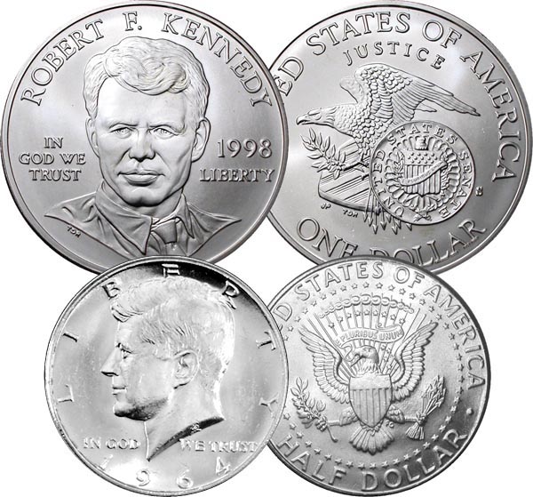 kennedy silver coin dolar